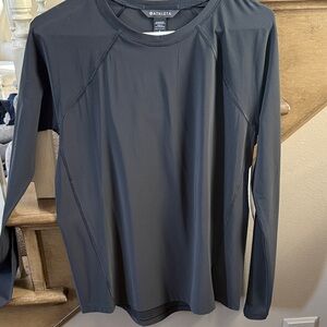 Athleta Black Long Sleeve Top Ultimate Train Top